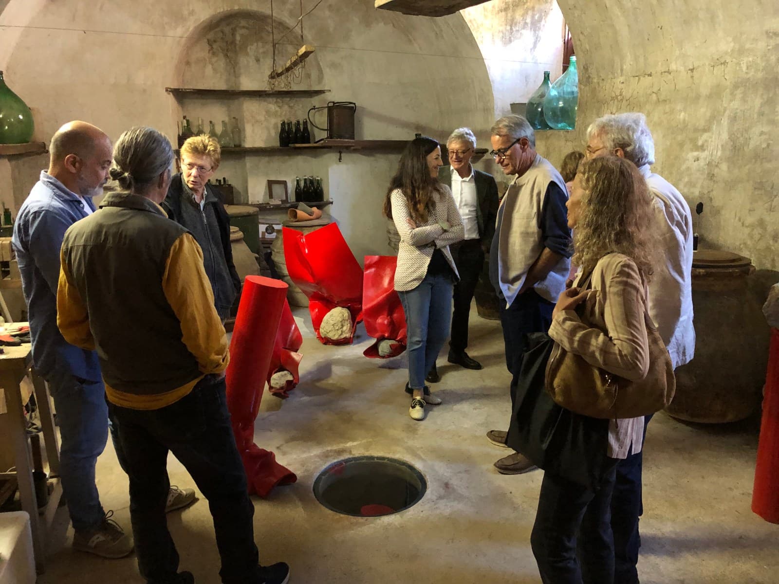 Veduta dell'allestimento della mostra ALCOVE nella loggia del Museo.